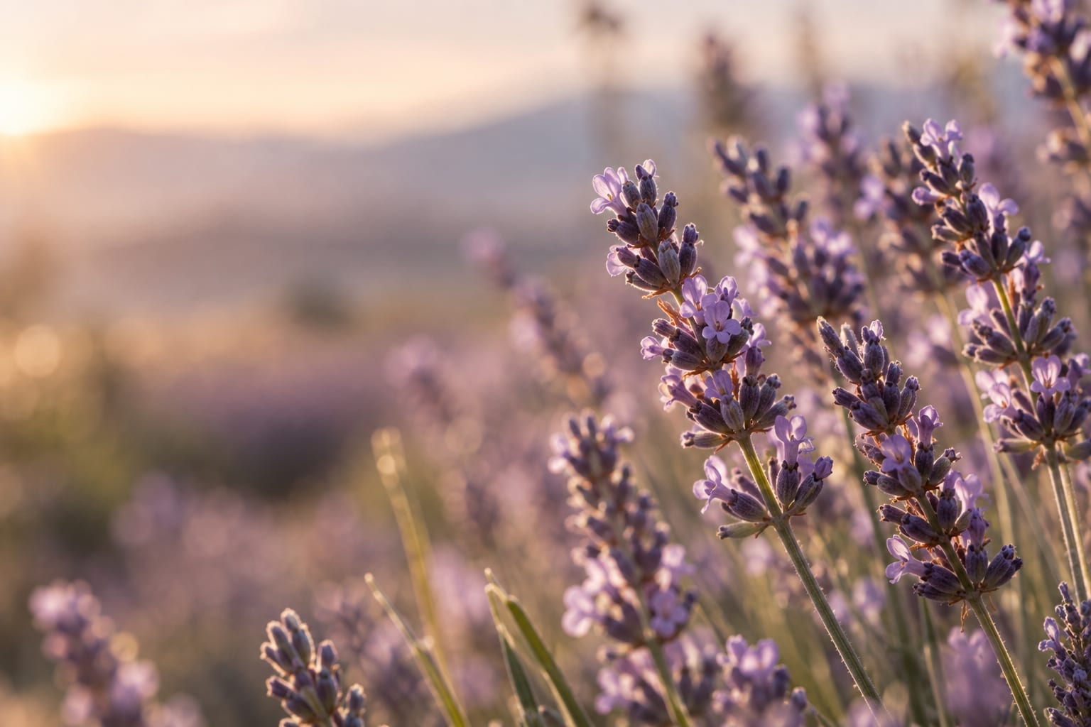 Lavandula angustifolia yakın plan — duyusal lavanta makro